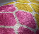 Canvello Pink Gold Gray Hexagon Pillows For Couch - 16x24 in