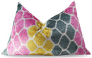 Canvello Pink Gold Gray Hexagon Pillows For Couch - 16x24 in