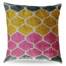 Canvello Pink Gold Gray Pillows With Luxury Decorative Cover - 16x16 in
