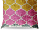 Canvello Pink Gold Gray Pillows With Luxury Decorative Cover - 16x16 in
