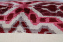 Canvello Pink Gray Handmade 16x24 Silk Velvet Pillow, Organic Veg Dyed, Down/Feather Filled