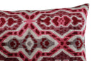 Canvello Pink Gray Handmade 16x24 Silk Velvet Pillow, Organic Veg Dyed, Down/Feather Filled