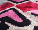 Canvello Pink Gray Handmade 16x24 Silk Velvet Pillow, Organic Veg Dyed, Down/Feather Filled