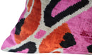 Canvello Pink Orange Handmade 16x24 Silk Velvet Pillow, Organic Veg Dyed, Down/Feather Filled