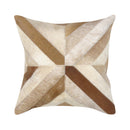 Canvello Safari Chevron L. Brown Cowhide 17" Decorative Throw Pillow