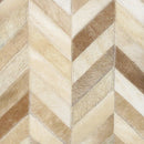 Canvello Safari Chevron L. Brown Cowhide 17" Decorative Throw Pillow