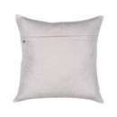 Canvello Safari Striped Silver Cowhide 17" Decorative Throw Pillow