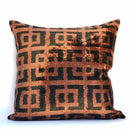 Canvello Silk Velvet Black Decorative Pillows - 20 x 20 in (50 x 50 cm)