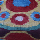 Canvello Silk Velvet Gold Blue Red Pillows - 16x16 in
