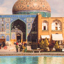 Canvello Silkroad Architecture Isfahan Throw Pillow - 16' X 16'
