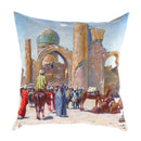 Canvello Silkroad Architecture View Mosque Isfahan Pillow - 16' X 16'