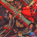 Canvello Silkroad Fresco Miniature Isfahan Throw Pillow - 16' X 16'
