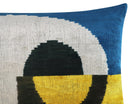 Canvello Silver Black Gold Handmade 16x24 Silk Velvet Pillow, Organic Veg Dyed, Down/Feather Filled
