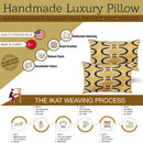 Canvello Soft Velvet Silk Gold Bkack Couch Cushion with Fown Insert - 16x24