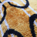 Canvello Soft Velvet Silk Gold Bkack Couch Cushion with Fown Insert - 16x24