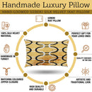 Canvello Soft Velvet Silk Gold Bkack Couch Cushion with Fown Insert - 16x24