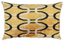 Canvello Soft Velvet Silk Gold Bkack Couch Cushion with Fown Insert - 16x24
