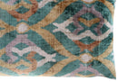 Canvello Teal Beige Brown Vegetable Dyed Handmade Turkish Silk Velvet Pillow - A Work of Art