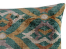 Canvello Teal Beige Brown Vegetable Dyed Handmade Turkish Silk Velvet Pillow - A Work of Art