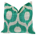 Canvello Throw Luxury Velvet Green Pillow | 16 x 16 in (40 x 40 cm)