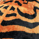 Canvello Tiger Print Burnt Orange Throw Pillow | 16x24 | 16x16 |Set of 2|
