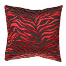 Canvello Tigre Pillow Red & Black Velvet- 16'' X 24''