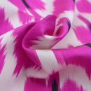 Canvello Turkish Ikat Pink Silk Pillow - 16"X16"