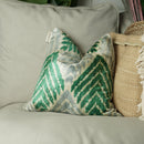 Canvello Unique Green Pillows + Down Insert 16"x16"