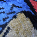 Canvello Velvet Abstract Square Pillow with Down Insert - 18x18 in