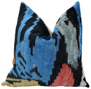 Canvello Velvet Abstract Square Pillow with Down Insert - 18x18 in