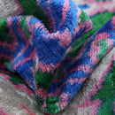 Canvello Velvet Floral Navy Pink Throw Pillow with Down Insert - 18x18 in