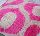 Canvello Velvet Pink Ivory Pillow | 16 x 16 in (40 x 40 cm)