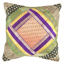 Canvello Vintage Design Sari Silk Square Pillow - 16" X 16"