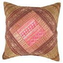 Canvello Vintage Design Sari Silk Square Pillow - 16" X 16"