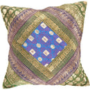 Canvello Vintage Design Sari Silk Square Pillow - 16" X 16"