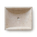 Cappuccino Beige Marble Rectangular Vessel Sink - 21.5"x18"x5" - Honed