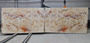 Caramel White Beige Bookmatching Marble Slabs Polished - Full Truckload 2 slabs bookmatching front view