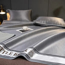 Carbon light cooling mat and pillowcase set light blue bedroom bedding