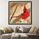 Cardinal Postage Stamp Canvas