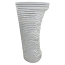 Carrara White Marble Designer Pedestal Stand-Alone Sink (W)16" (L)16" (H)36" side view