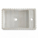 Carrara White Marble Fluted Wall-Mount Sink - 20"x12"x4" - Honed