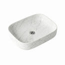 Carrara White Marble Rectangular Vessel Sink - 16"x32"x5" - Honed