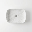Carrara White Marble Rectangular Vessel Sink - 16"x32"x5" - Honed
