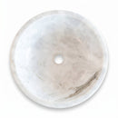 Carrara White Marble Round Vessel Sink - 16"x16"x6" - Honed