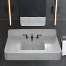 Carrara White Marble Wall-mount Bathroom Sink with Backsplash (W)18" (L)36" (H)6" bathroom view