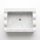 Carrara White Marble Wavy Edges Rectangular Wall Mount Sink - 16"x24"x6" - Honed