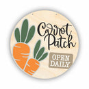 Unfinished Wood Carrot Patch Door Sign Kit | Wood Craft Cutouts | 1/4" Thick |