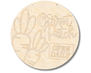Unfinished Wood Etched Carrot Patch Door Sign | Paint By Line Crafts | up to 30" DIY