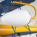 Cartoon aircraft ceiling fan blue & yellow light for bedroom
