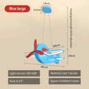 DecorBites™ Cartoon Airplane Kids Room Chandelier - Creative Boys Bedroom Pendant Light